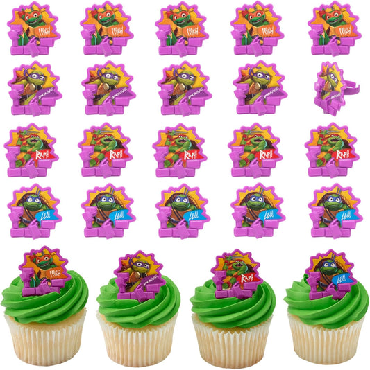 DecoPac Teenage Mutant Ninja Turtles cupcake rings set of 24