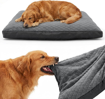 GASUR Indestructible Chew Proof Dog Beds for Large Sized Dogs, Durable Large Dog Ded for Aggressive Chewers,Waterproof Washable Dog Deds with Removable Cover, Pet Crate Couch Bed (Grey, L, 35"x22") - Image 12