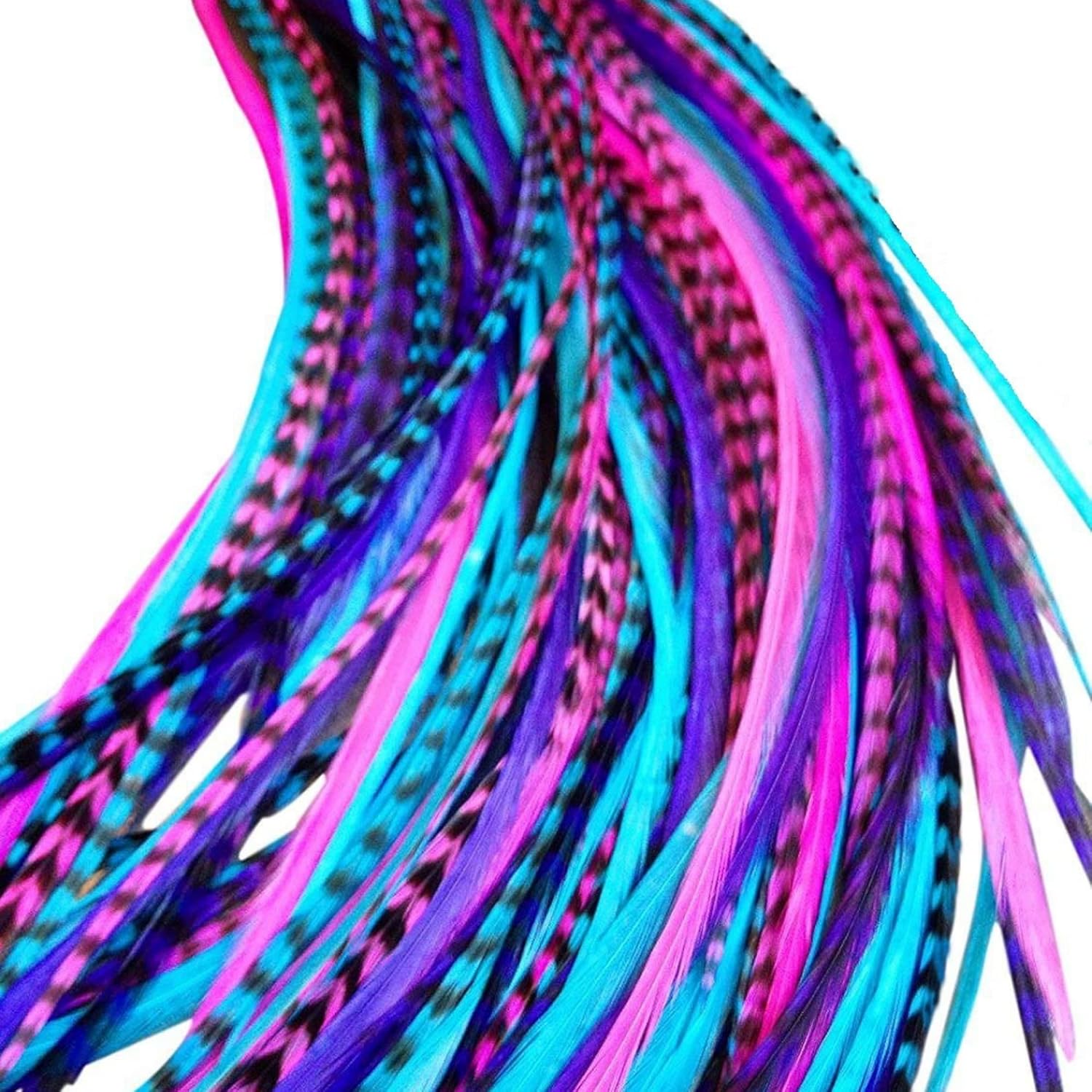 Feather Lily hair feathers extensions kit front view package