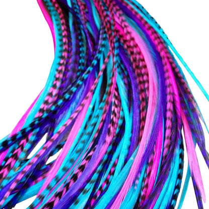 Feather Lily hair feathers extensions kit front view package