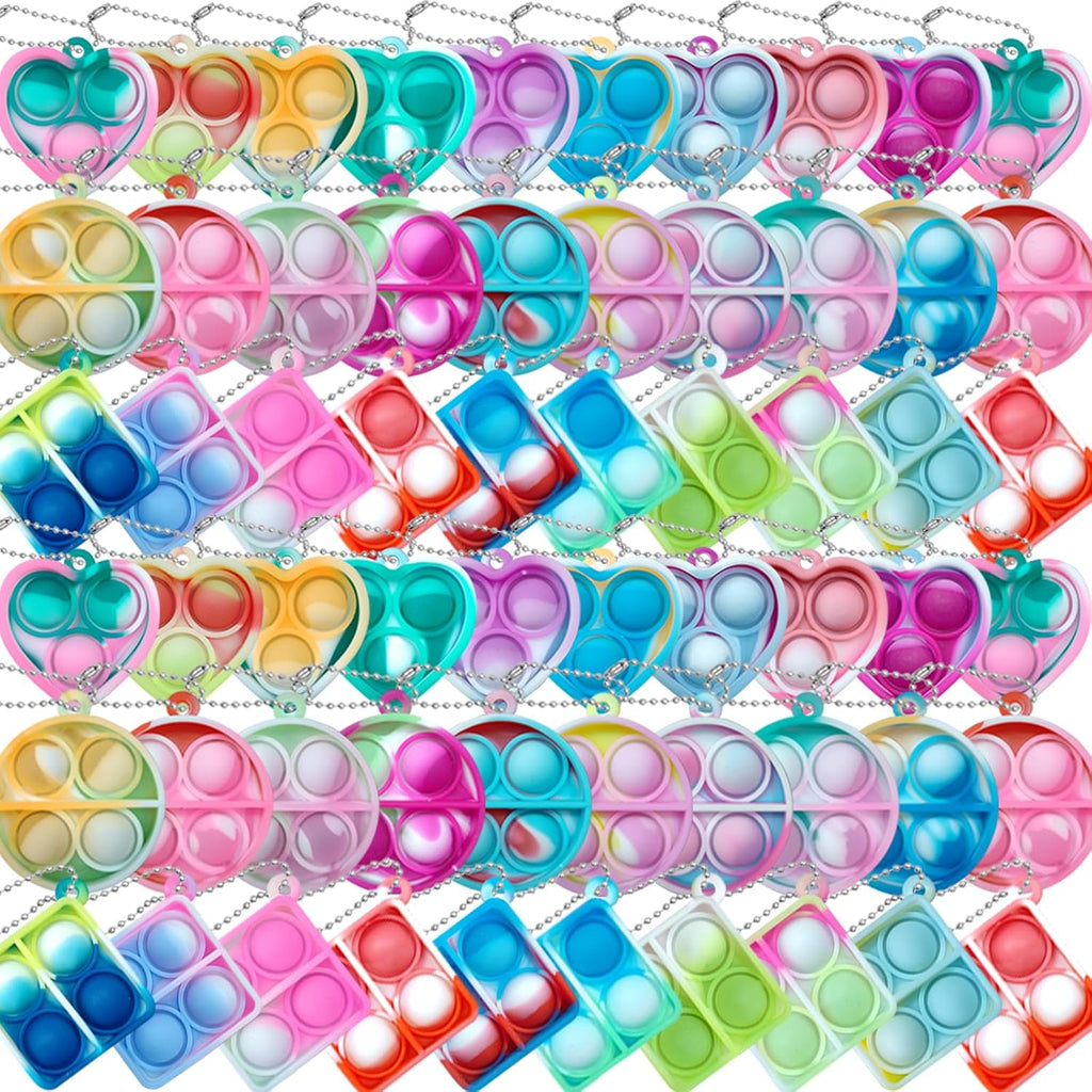 Kitysey pop fidget keychain 60 pack front view