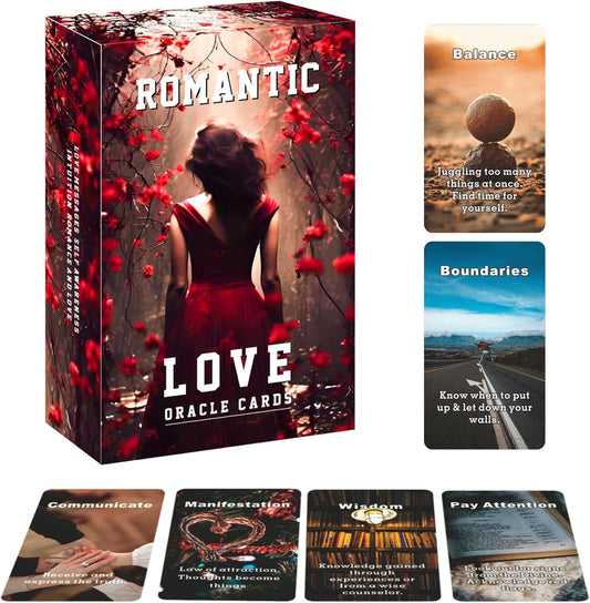Han Yu Bowen Romantic Love Oracle Cards front view of the deck box