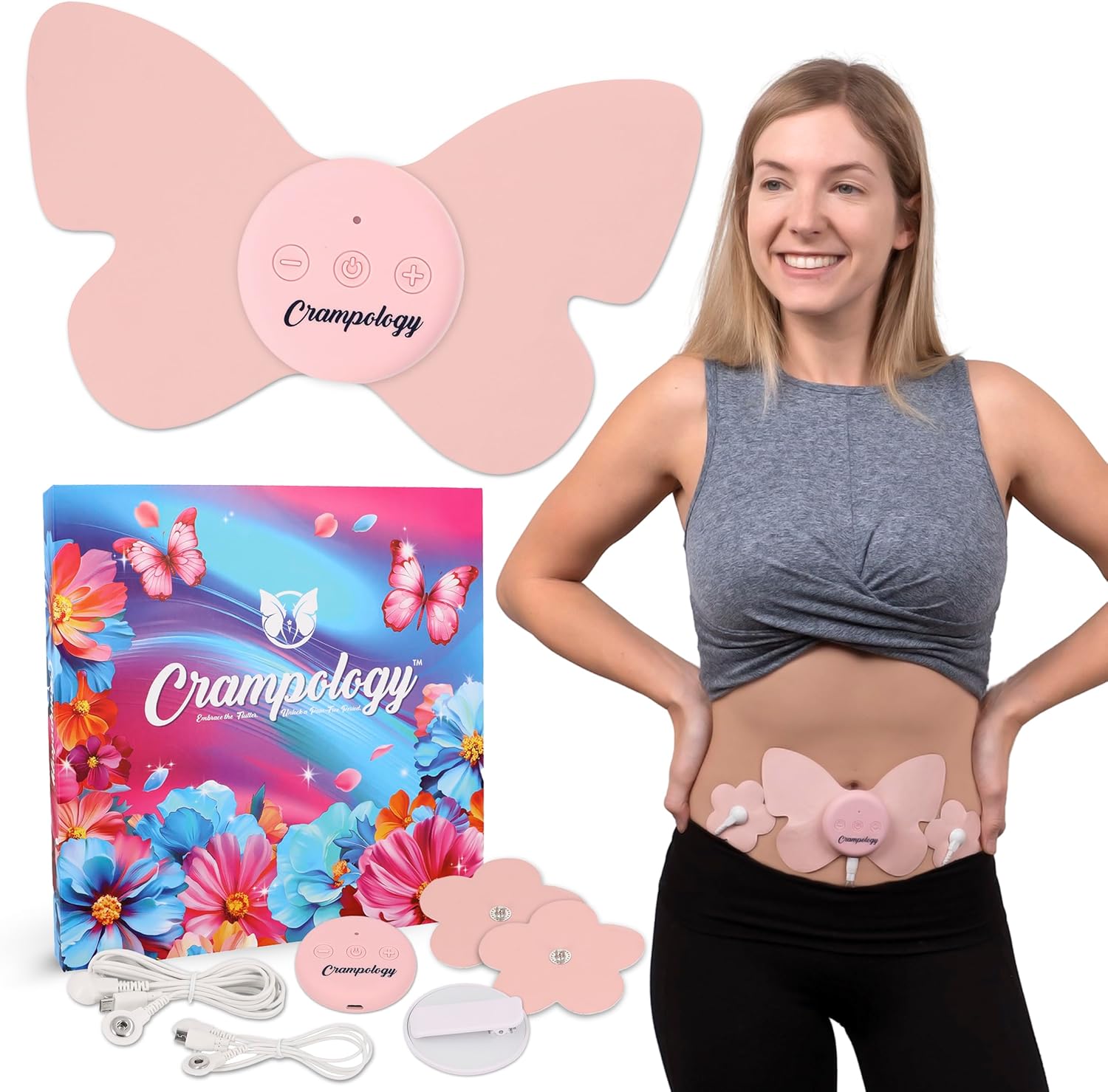 Crampology Relief Pink Period Cramps Pain Relieving Device front view