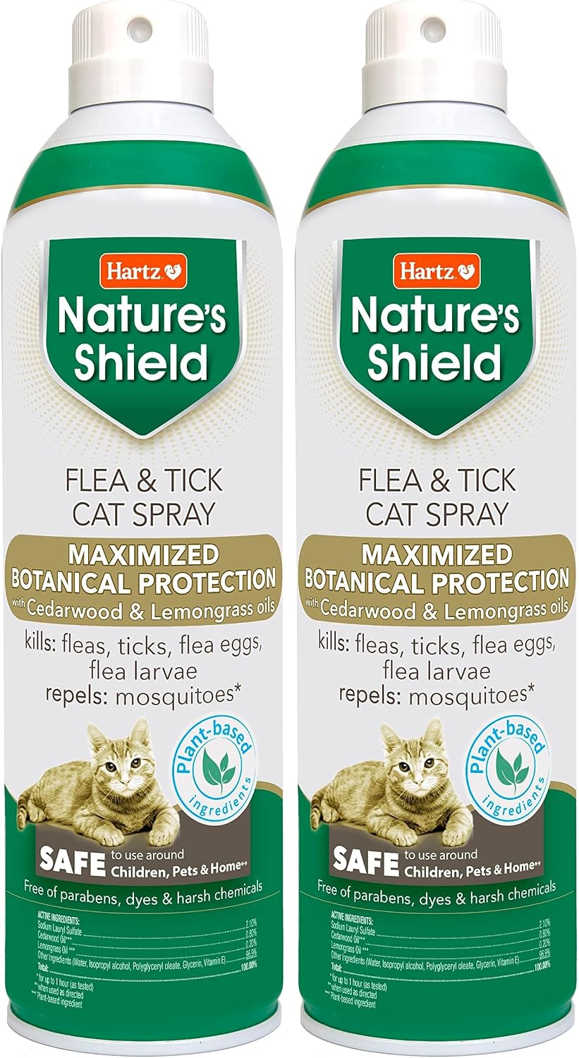 Hartz Nature's Shield Flea & Tick Spray Treatment for Cats with Cedarwood and Lemongrass Oil, 14 Ounces - Image 9