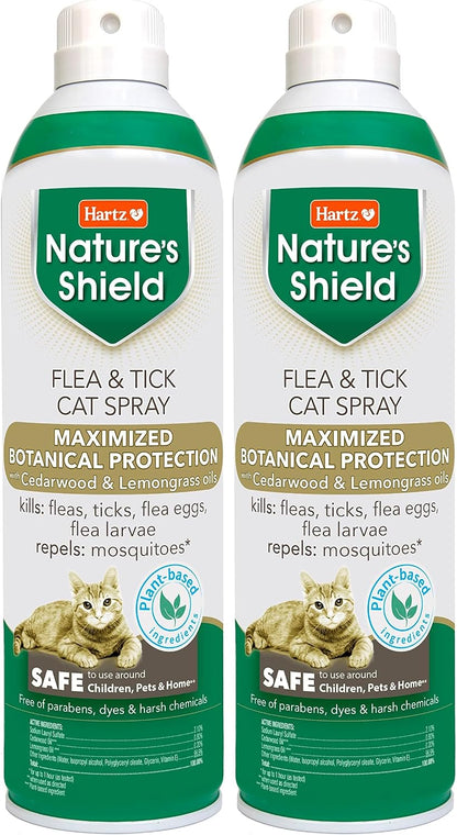 Hartz Nature's Shield Flea & Tick Spray Treatment for Cats with Cedarwood and Lemongrass Oil, 14 Ounces - Image 9
