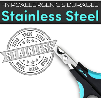 Stainless steel blades of H&H Pets cat nail clipper
