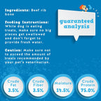 Jack and Pup rib bones package nutritional information