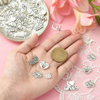 Ornazy craft supplies silver kitten pendants for necklace making