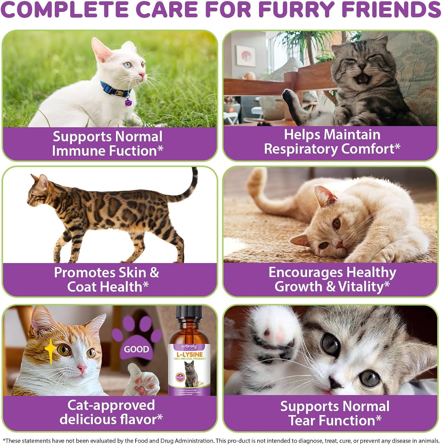 Cat respiratory health drops for sneezing and runny nose