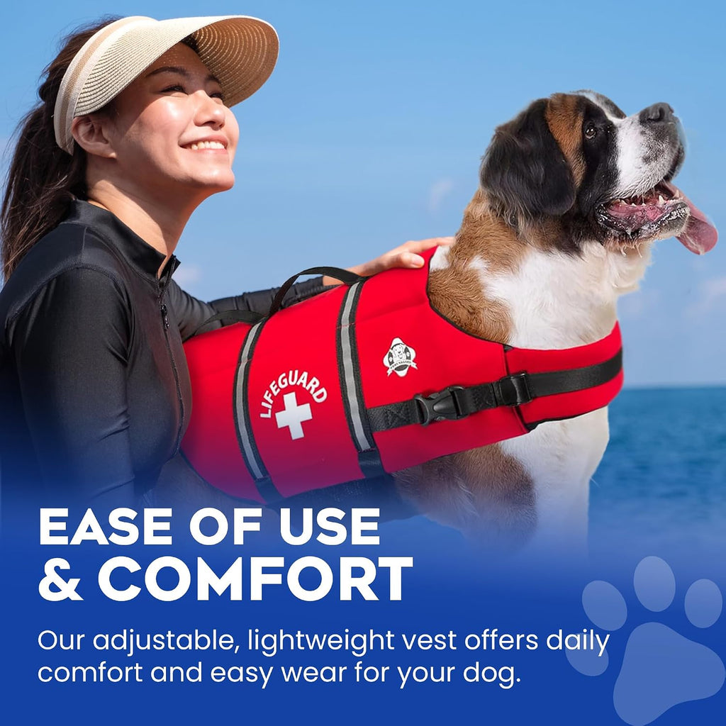 Paws Aboard dog life vest displayed flat showing overall shape and layout