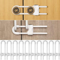 Jetec 10 pieces U-shaped cabinet locks for baby safety