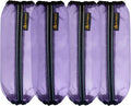 MIYABALA horse fly boots front view showing purple mesh design
