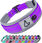 Joytale Dog Collar for Large Dogs, Neoprene Padded and Adjustable, Reflective Wide Heavy Duty Pet Collars with Durable Metal Belt Buckle for Walking, Hotpink, L - Image 15