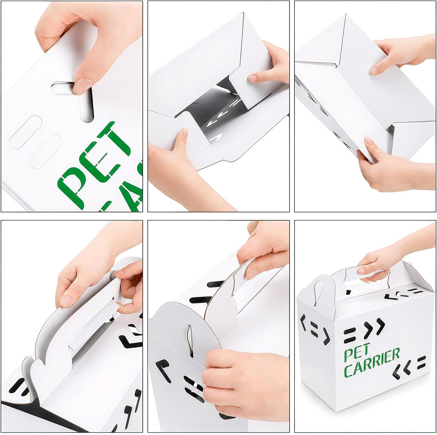 Coloch 20 Pack Cardboard Pet Carrier for Small Pets, 11x8x6 Inches Disposable Pet Transport Box for Small Pets, Chicks, Pullets, Fowls, Hamsters, Gerbils, Not for Adult Cats or Dogs - Image 5