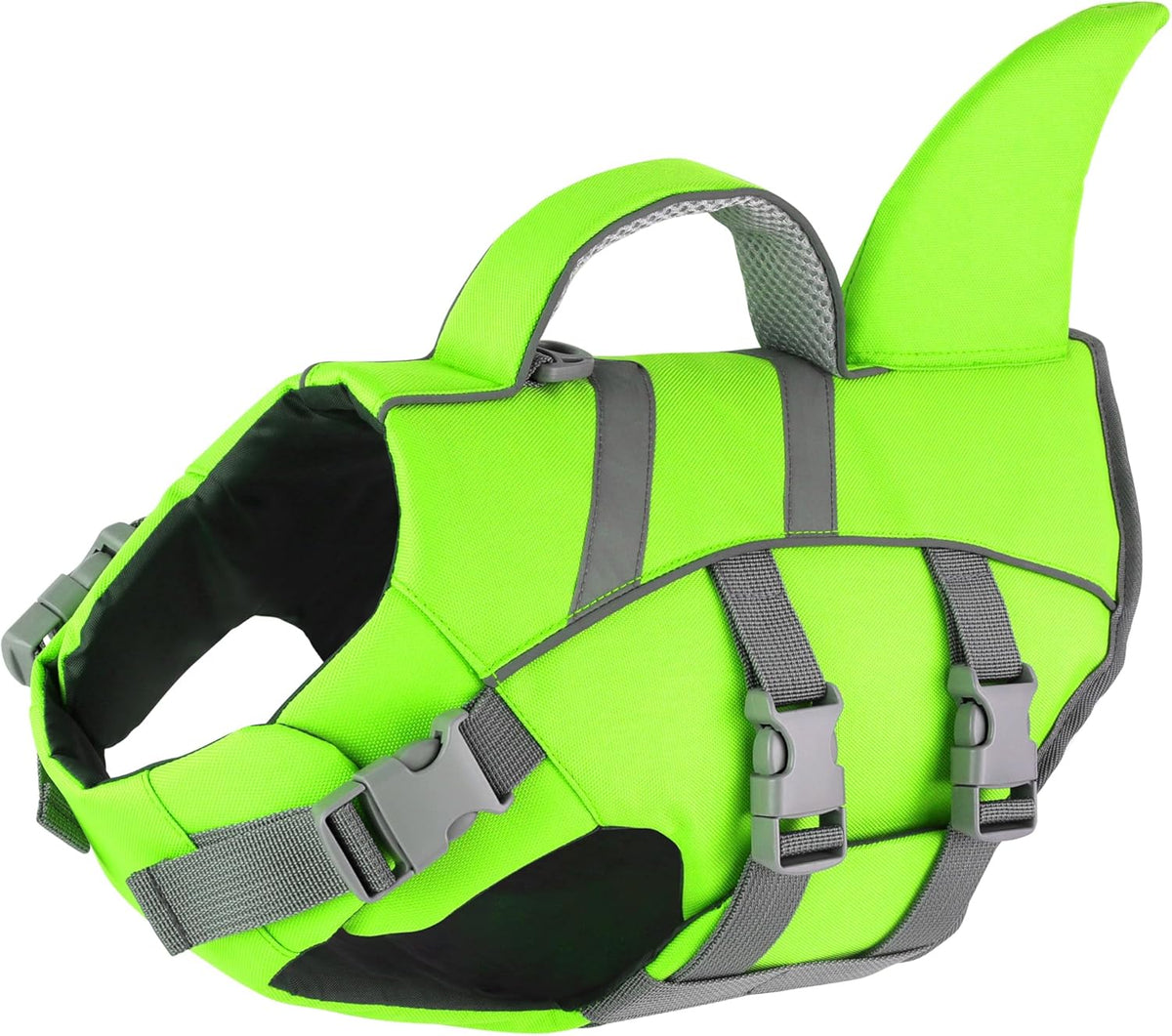 Dogcheer Harness-Style Dog Life Jacket Shark, Reflective American Flag Dog Life Vest for Swimming Boating, High Buoyancy Pet Swim Vest for Small Medium Large Dogs - USA Flag, L - Image 9