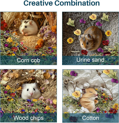 Hand-picked herbal blend for dwarf hamster foraging