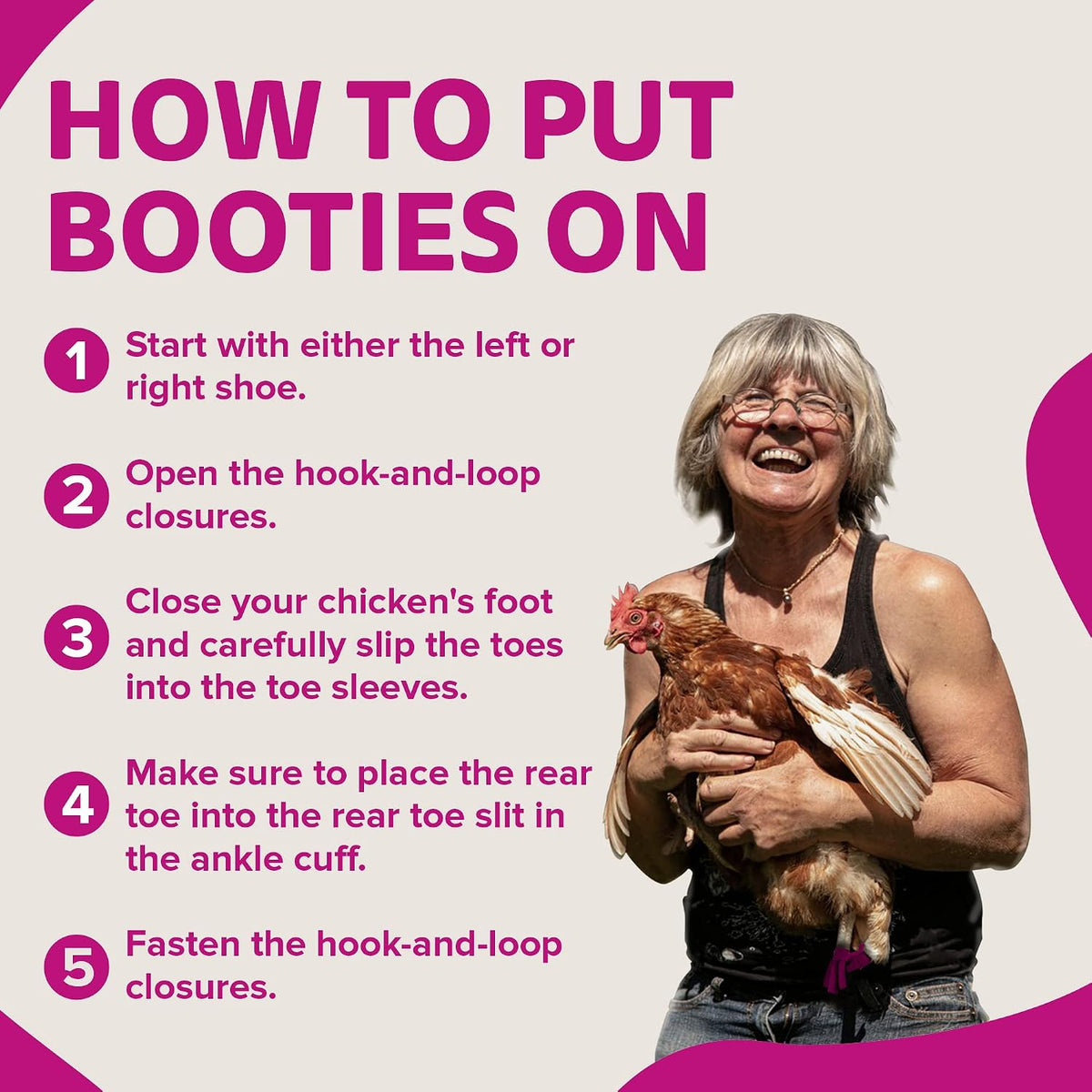 Birdy Bootie poultry recovery shoes paired display
