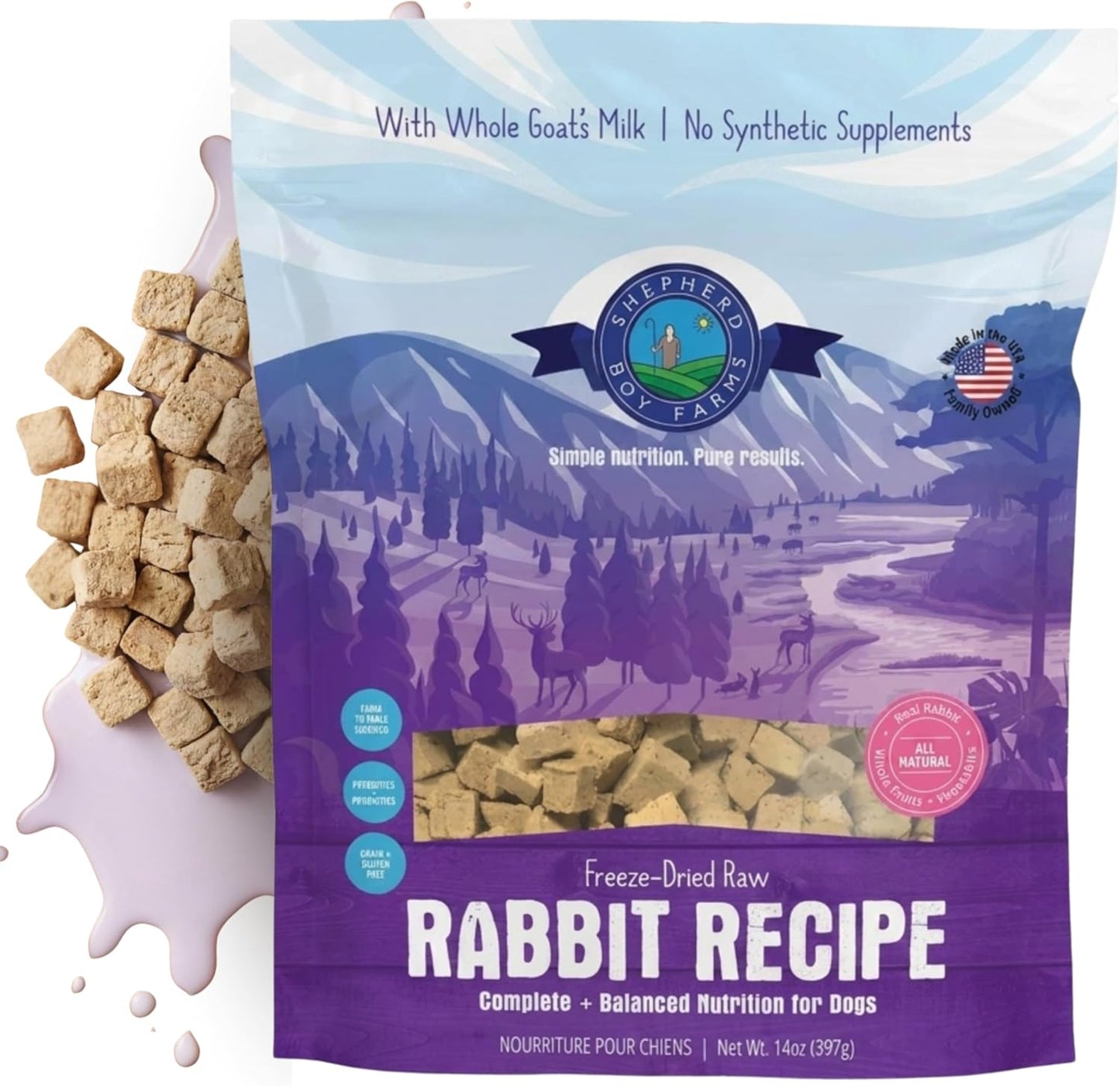 Shepherd Boy Farms Freeze Dried Raw Dog Food, Bison Recipe, All Natural, No Synthetics, Made in USA with Goat's Milk & Organic Produce, High Protein, Complete Meal (14oz) - Image 13