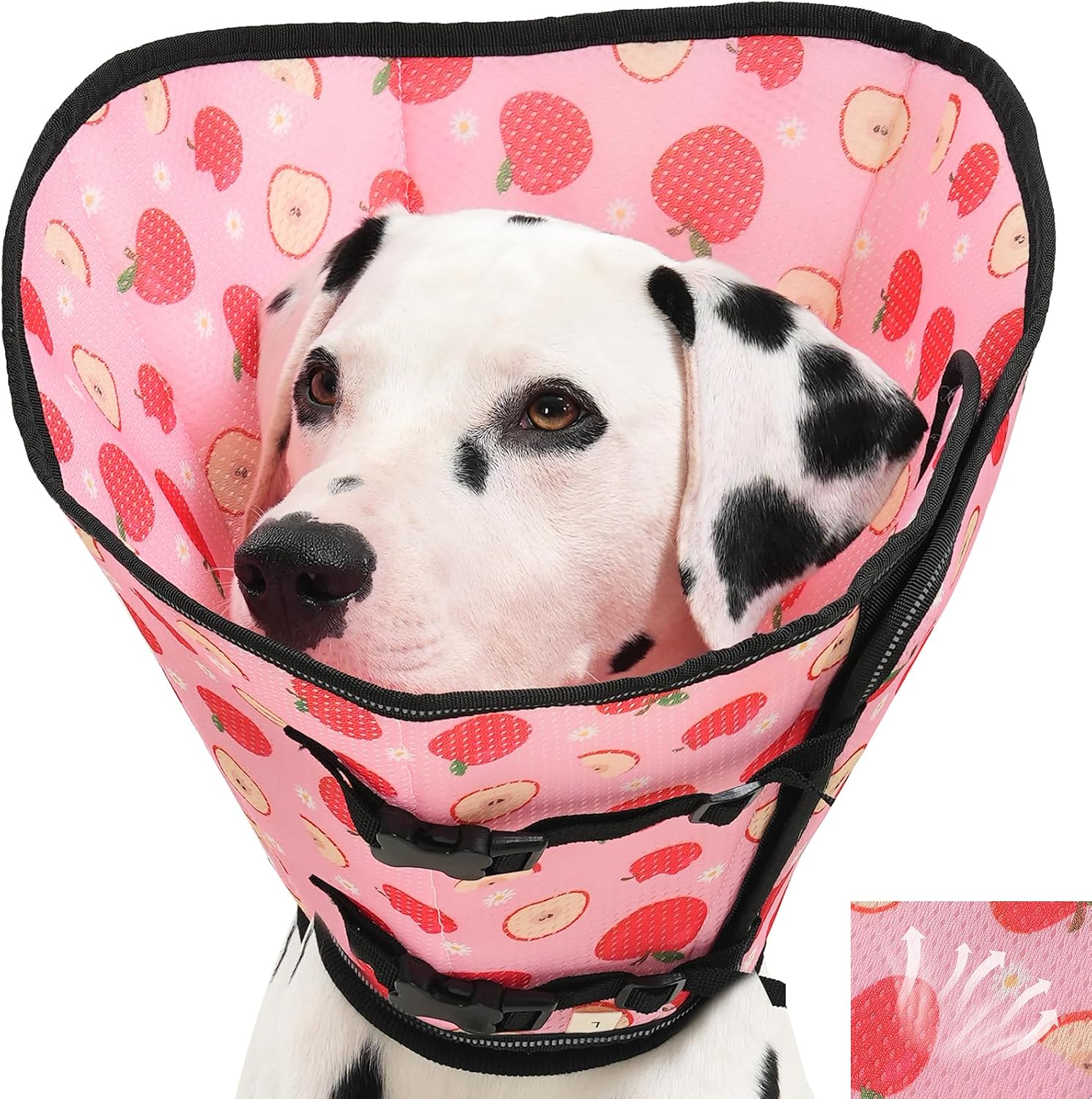 Avont 2026 Upgraded Dog Recovery Collar, Breathable Mesh Elizabethan Collar - Soft Dog Cone Alternative After Surgery to Stop Licking, Foldable/Adjustable/Secure-Fit for Medium Large Dogs, Avocado (L - Image 10