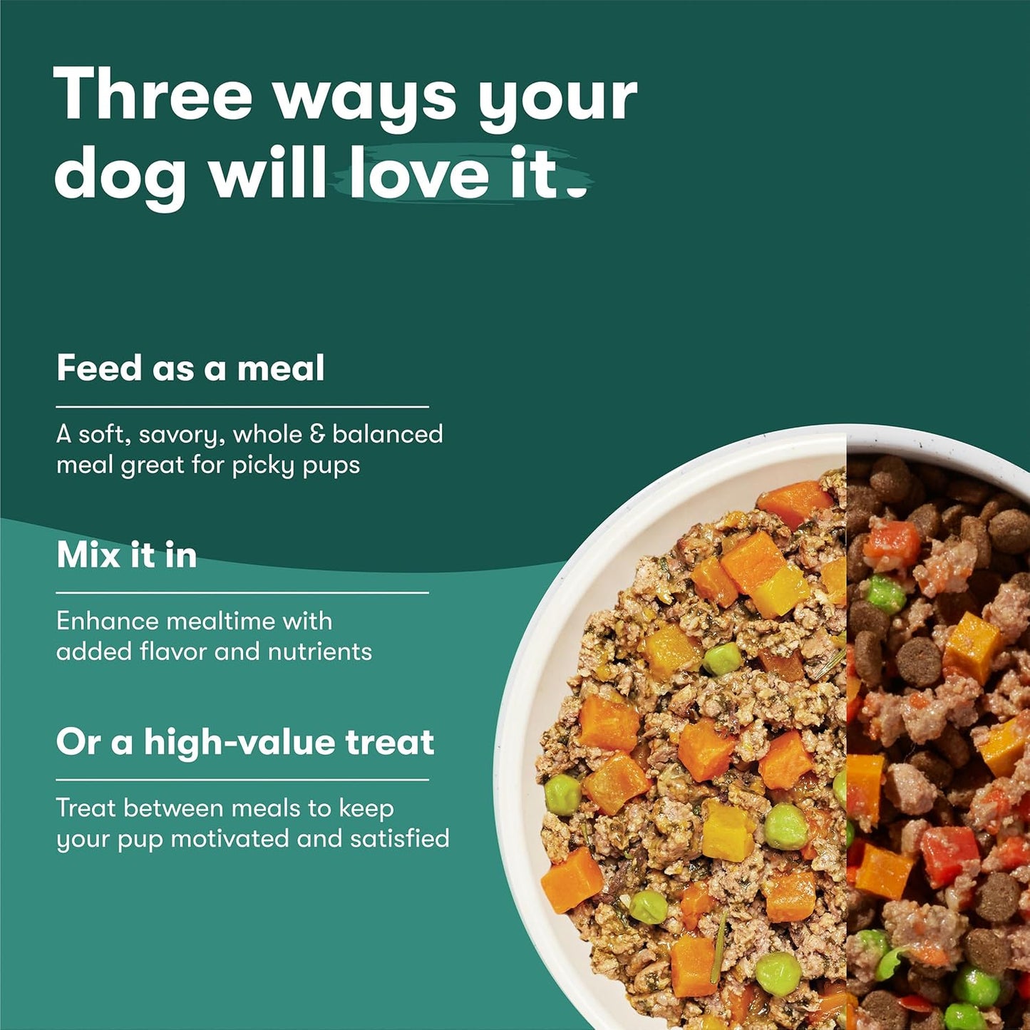 Jinx nutritious bone broth infused dog food mixer pour demonstration