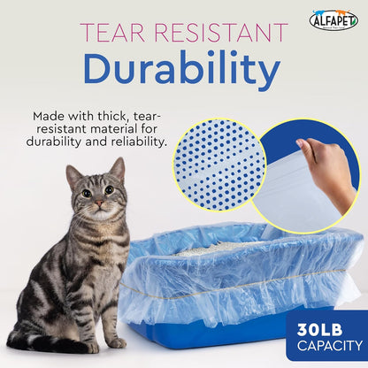 Alfapet thirty count extra giant cat litter bags suitable for multi cat households