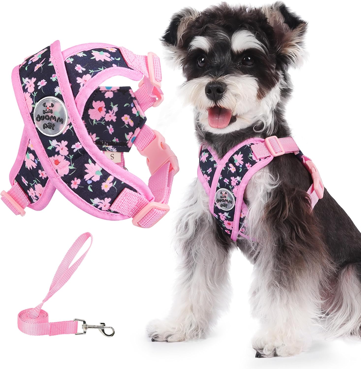 Patas Lague adjustable small to medium dog walking vest close up texture