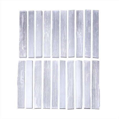 MAIBAOTA 4 Inch Selenite Crystal Wand 12 piece set front view
