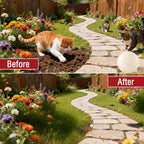 White cat repellent balls in mesh bags for furniture protection