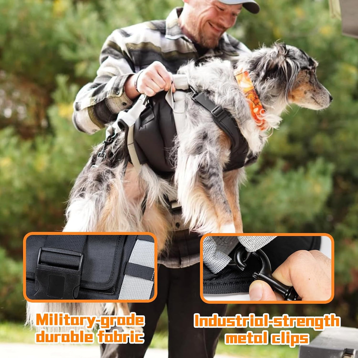 Reinforced handle and carry bag for Senior Budday lift harness