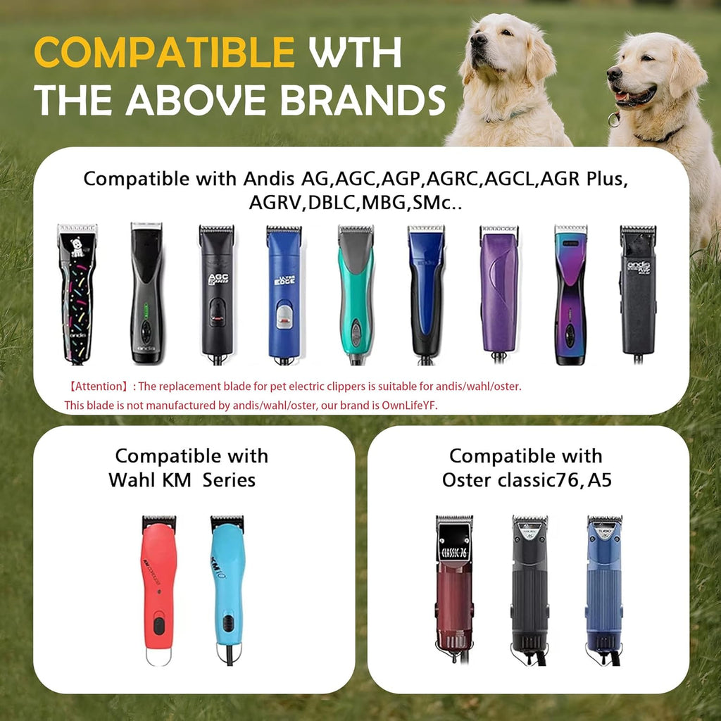 OwnLifeYF size fifty trimmer blade showing compatibility slots for professional A5 clippers