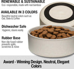 Loving Pets sustainable bamboo pet bowl side profile
