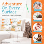 Interactive cat playing toys bundle containing replacement feathers and mice.
