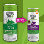 Natural Care Flea And Tick Carpet Powder canister packaging