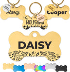 ExcelMark Pet ID Tags - Customized Dog and Cat Tags (Round, Gold) - Image 9