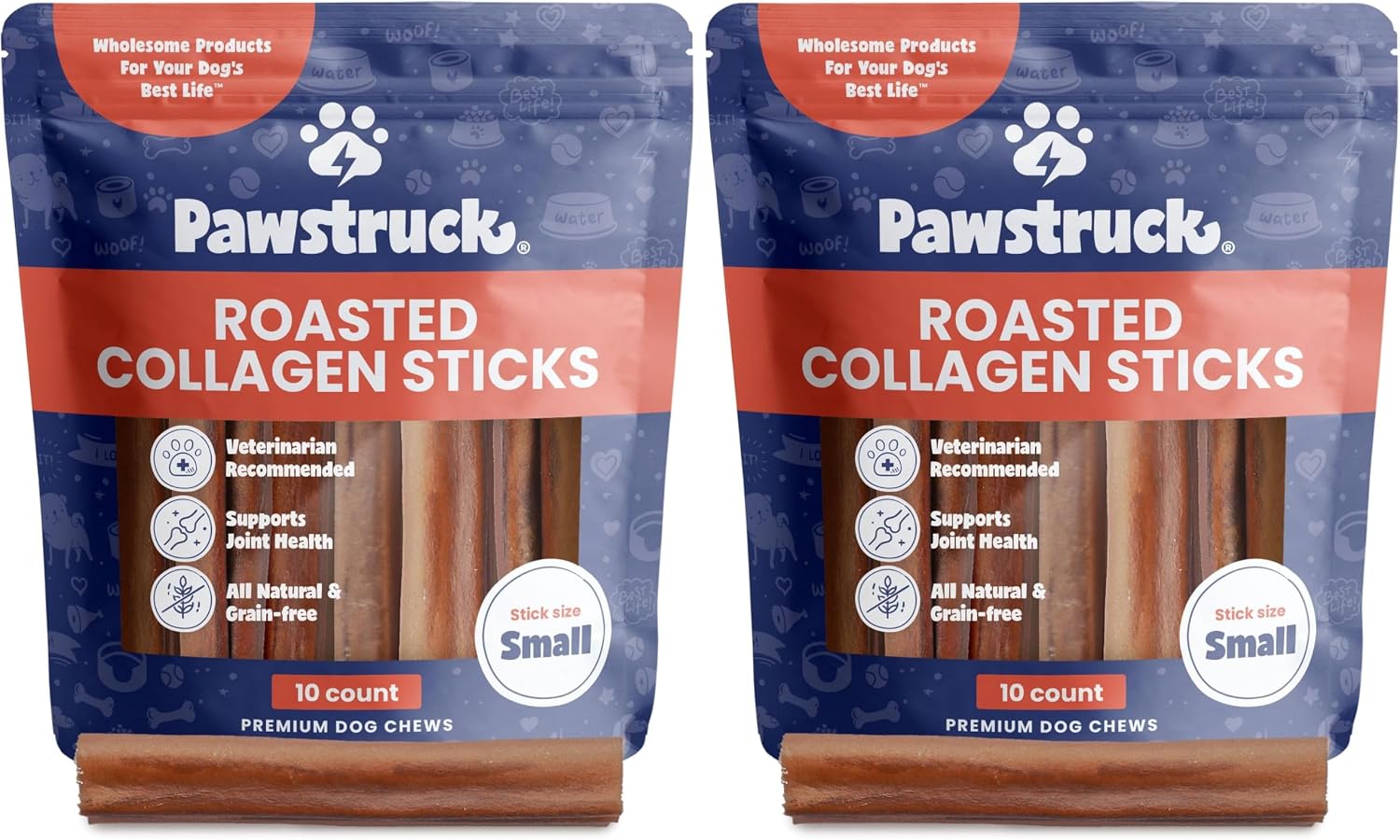Pawstruck All Natural 11-12" Roasted Collagen Sticks for Dogs - Low Odor & Long-Lasting Bully Stick & Rawhide Alternative, Single Ingredient, Vet Approved - 5 Pack - Image 13