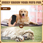 Ergonomic non-slip handle of Nimbiepets pet hair removal tool