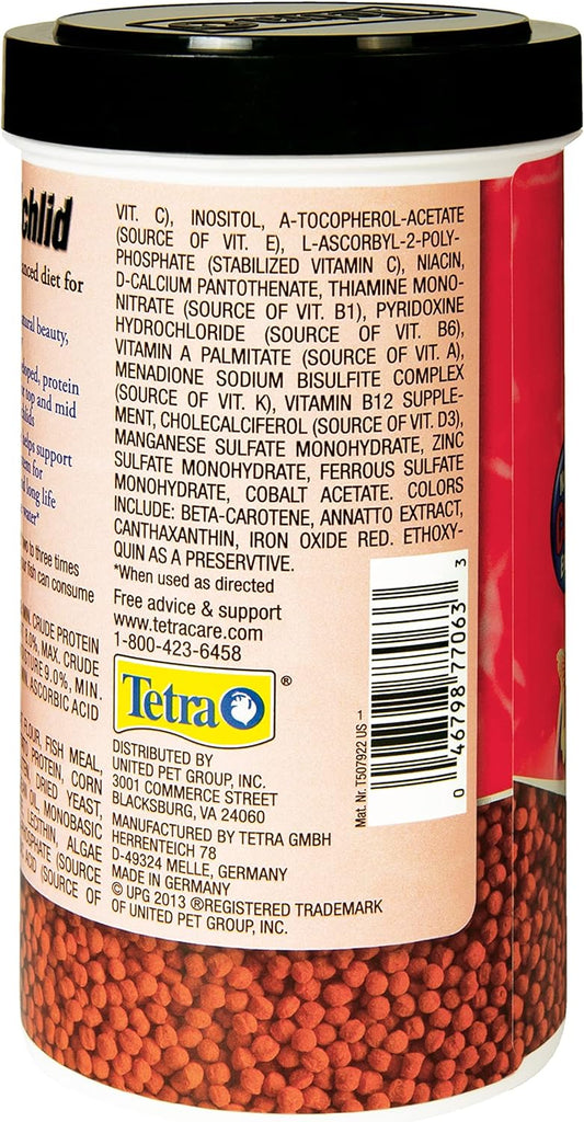 Tetra brand cichlid nutrition label details