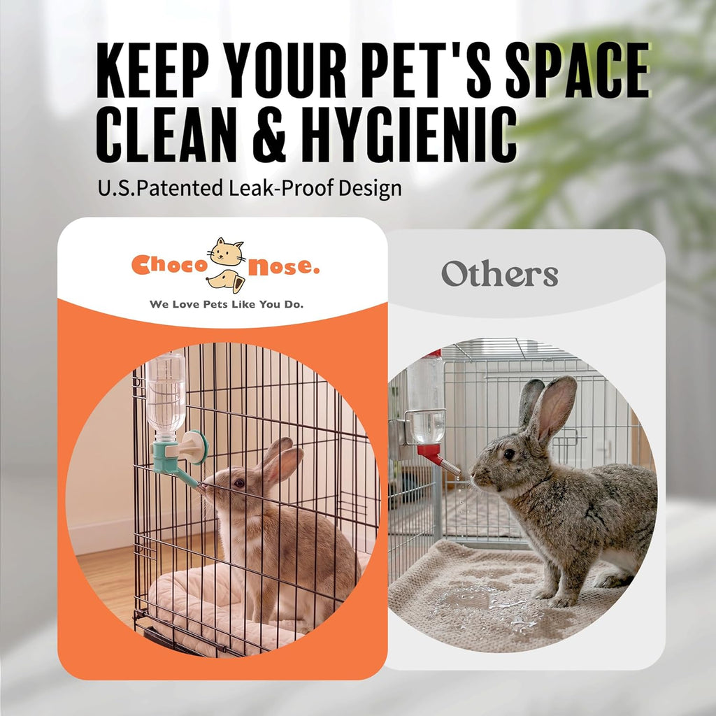 Choco Nose pet water dispenser cage mounted setup for small dogs