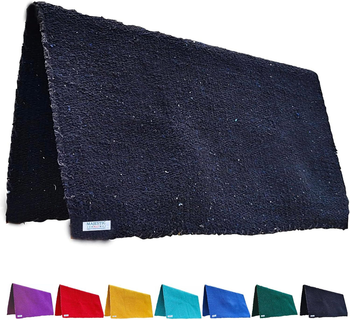 Majestic Ally Solid Color 34"x 36" Traditional Acrylic Saddle Blanket with Hemline Edges-3.7 lbs (Turquoise) - Image 12