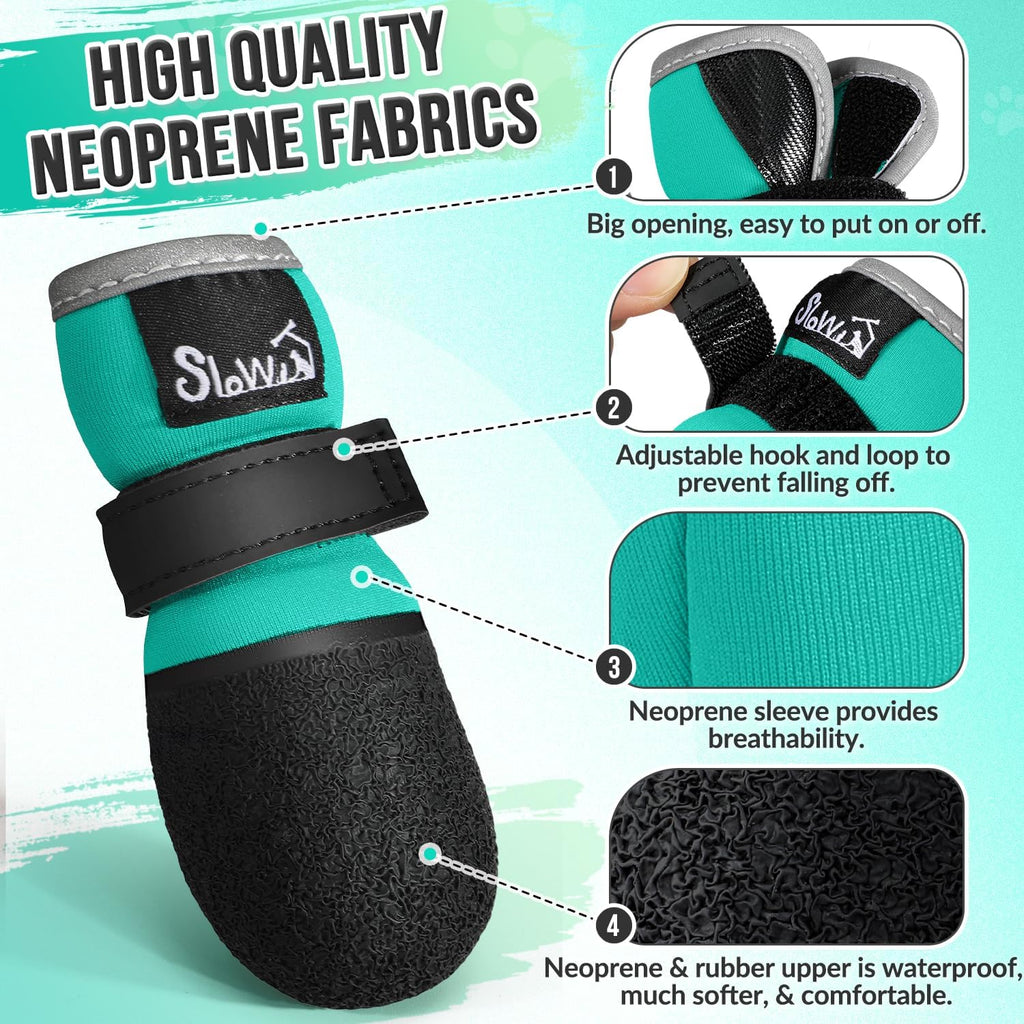 Adjustable velcro strap detail on SlowTon dog footwear