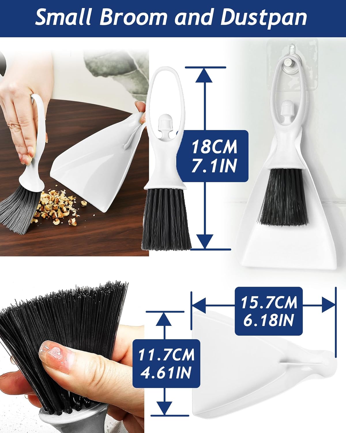 Excrement cleaning fork removing waste from pet cage net grates.