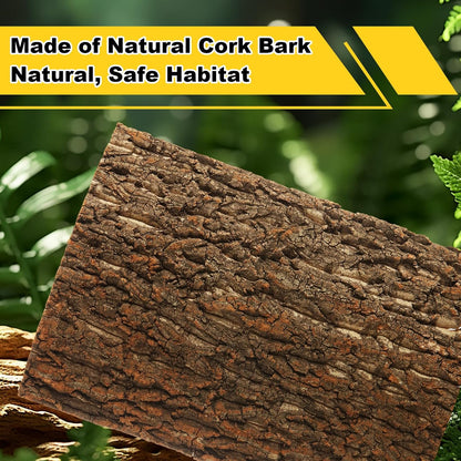 Natural cork tree bark climbing mat installed in a gecko habitat