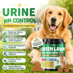 Kinpur Pet Care dog grass burn prevention soft chews ingredients label.