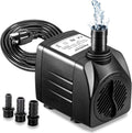 Aquatrone 400GPH Submersible Pump 25W front view showing the adjustable water flow control valve dial.