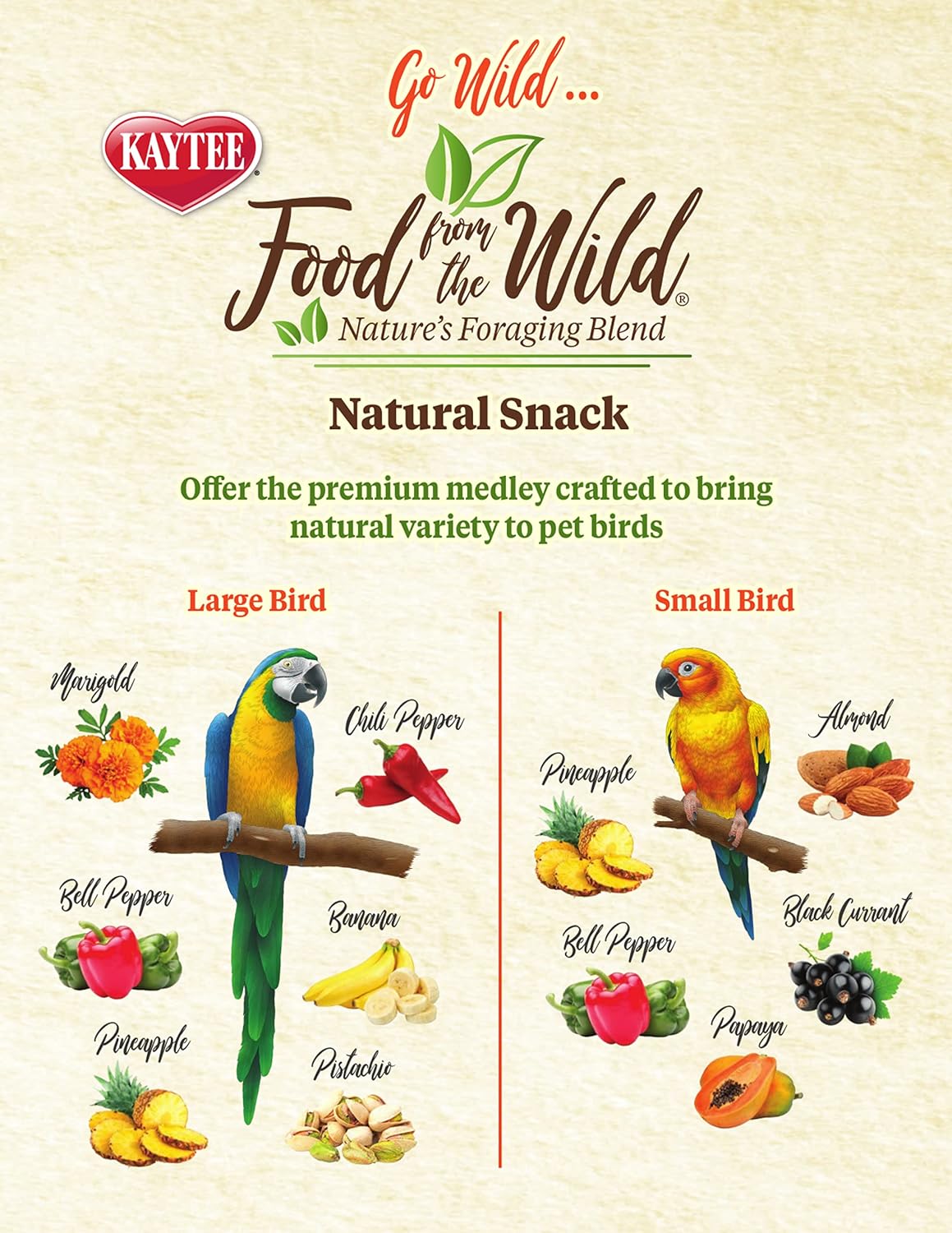 Kaytee natural bird treat for lovebirds and conures