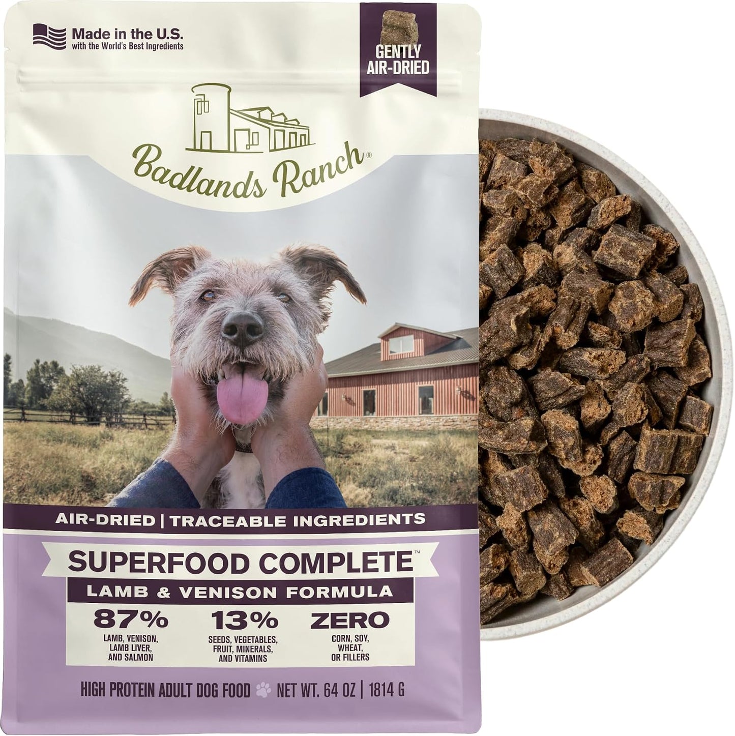 BADLANDS RANCH by Katherine Heigl - Superfood Complete Air-Dried Beef Dog Food - High Protein with Superfoods for Daily Wellness & Consistent Nutrition - 24 oz - Image 9