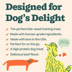 Portable beef nuggets for dog training in 5 ounce bag