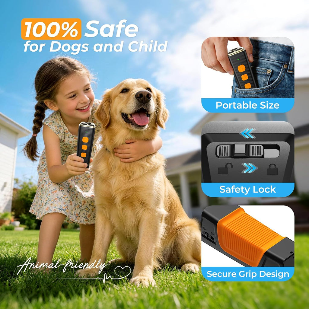 Close up of ultrasonic dog training device control buttons