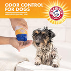Close up of Arm and Hammer baking soda dog shampoo texture