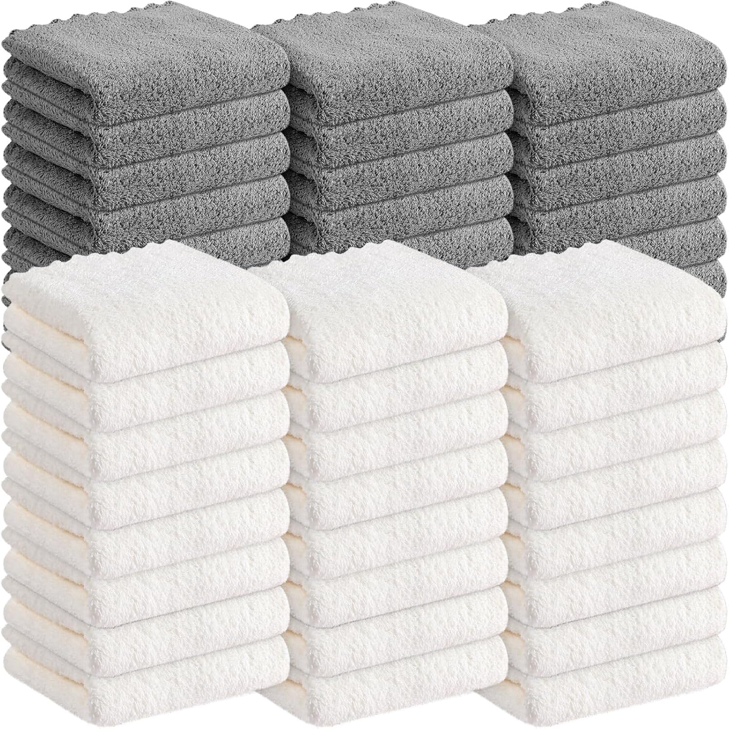 Newwiee 50 pack baby burp cloths front view stack